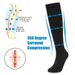 2 Pairs Compression Stockings Blood Circulation Promotion Slimming Sport Nurse Socks Anti Fatigue Comfort Knee High_vogvips.com
