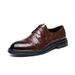 Suitable For All Seasons Formal Business Casual Leather For Men Brogue Pattern Nightclub Hairstylist Wedding Groomsmen Trendy Shoes_vogvips.com