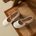 【Soft Sole And Soft Upper】Cameido Crystal Ankle Strap Mary Jane Shoes, 2025 Autumn Round Toe Low Flat Single Shoes_vogvips.com