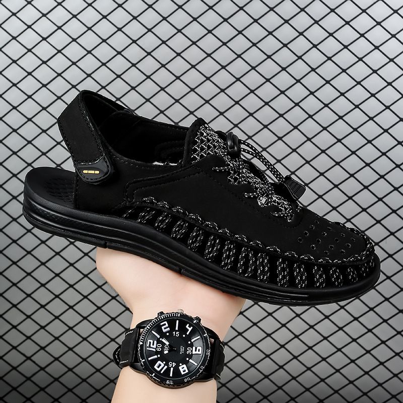 2025 Cross-border Spring Autumn Fashion Slip-On Men's Breathable Shoes, Large Size, Casual Beach Shoes_vogvips.com