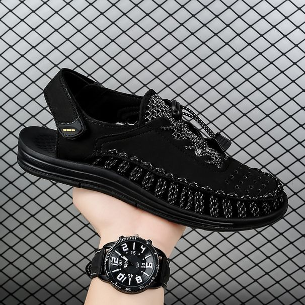 2025 Cross-border Spring Autumn Fashion Slip-On Men's Breathable Shoes, Large Size, Casual Beach Shoes_vogvips.com