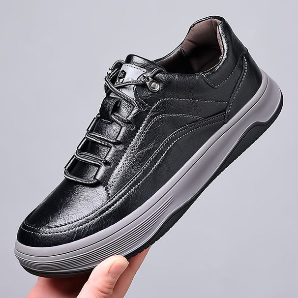 Leather Men's Genuine Leather 2025 New Spring And Autumn Season Breathable British Sports Casual Board Shoes Trend_vogvips.com