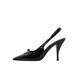 Chen Xiaofan Peep Sandals For Women 2022 New Style Thin Square Toe Hollow Sexy Black Patent Leather Cat Heel High Heels_vogvips.com