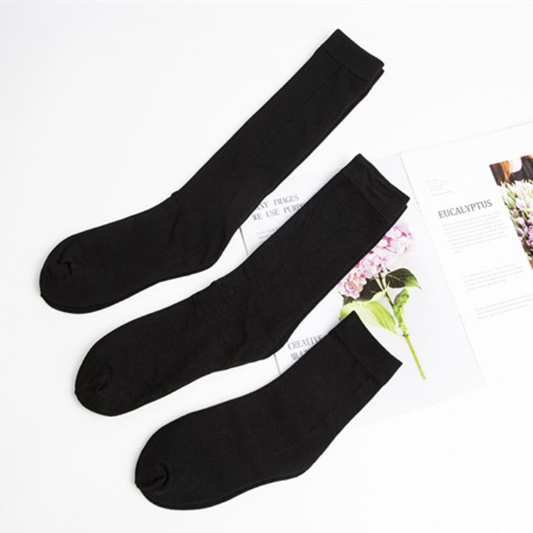 2025 Jk Calf Socks, Women's Cotton Long Socks, -Black Slimming College Style High Socks_vogvips.com