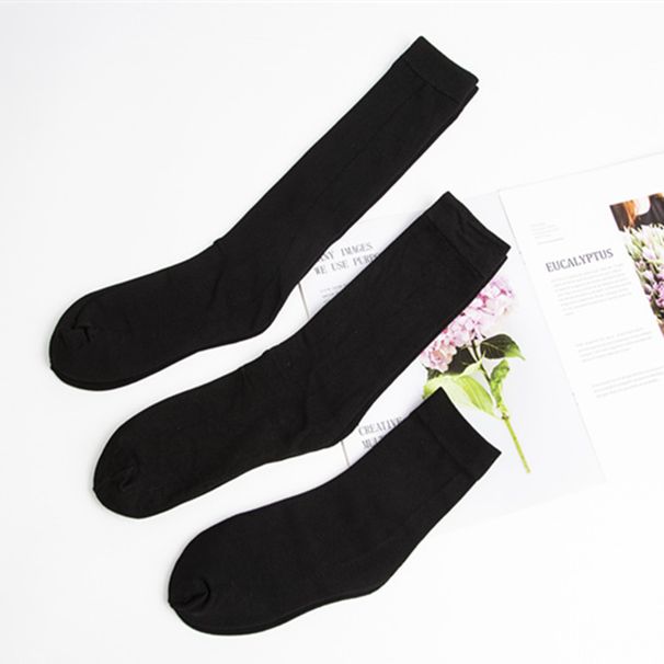 2025 Jk Calf Socks, Women's Cotton Long Socks, -Black Slimming College Style High Socks_vogvips.com