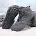 Popular Five Finger Men's Cotton Shoes With Plush Snow Boots, High Top Cotton Boots, Thick Soled Northeast Snow Boots, Five Finger Shoes_vogvips.com
