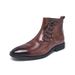 New Fashion Retro Martin Boots Men's Thick Sole Lace-up Business Leather Men's Boots Round Toe Thick Sole High Top Leather Boots Chelsea Short Boots_vogvips.com