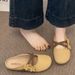 NEW Dopamine Autumn Bocken Women's Lazy Shoes One-Piece Slippers With Buckles On The Top, Women's Outerwear Sandals, Trendy Flip Flops_vogvips.com