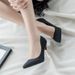 2024 Autumn Casual European And American Fashion Sexy Shallow Women's Single Shoes Nightclub Pointed Toe High Heels_vogvips.com
