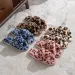 Leopard Print Cross Open Toe Autumn Winter Women's Warm Home Furry Slippers_vogvips.com