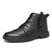 European Warm Series Wenzhou Winter Martin British Style Lace-up Short Boots Men's Fashion Fleece-lined Warm Cotton Shoes Trendy_vogvips.com