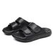 The First Layer Of Cowhide Cloth Slippers Men's 2026 Summer Wear Sandals Men's Thick-bottomed Beach Trend Two-word Slippers_vogvips.com