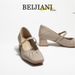 BEIJIANI 332-33 Women's Cross-Border Sheepskin Chunky Heel Mary Jane Shoes With Single Strap And Soft Leather_vogvips.com