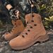 High-top Boots Men Anti-slip Lace-up Breathable Casual Sports Shoes Men Wear-resistant Lace-up Low-top Outdoor Men Hiking Shoes_vogvips.com