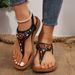 New Flat Fashion Flip-flop Casual Beaded Beach Sandals_vogvips.com