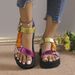 SHLIANG Summer Flats Women's Shoes Fashion Brand Design Beach Sandals Outdoor All-match Casual Slippers Large Size Women Sandals Y0198_vogvips.com
