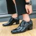Cross-border Fashion Glossy High-heeled For Men, Wedding Party Ball Lace-up Leather Shoes, Business Casual Cuban Shoes_vogvips.com