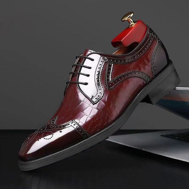 Men’s Shoes Oxford Shoes Men's Leather Shoes Three dimensional Square Toe Japanese Leather Shoes _vogvips.com