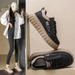 Women's 2024 New Thick-Soled White Sneakers Sports Casual Board Comfortable Height-Increasing Dad Shoes Round Toe_vogvips.com