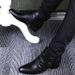 Men's pointed short Martin Korean version leather boots, men's British fashion shoes, elevated inner_vogvips.com
