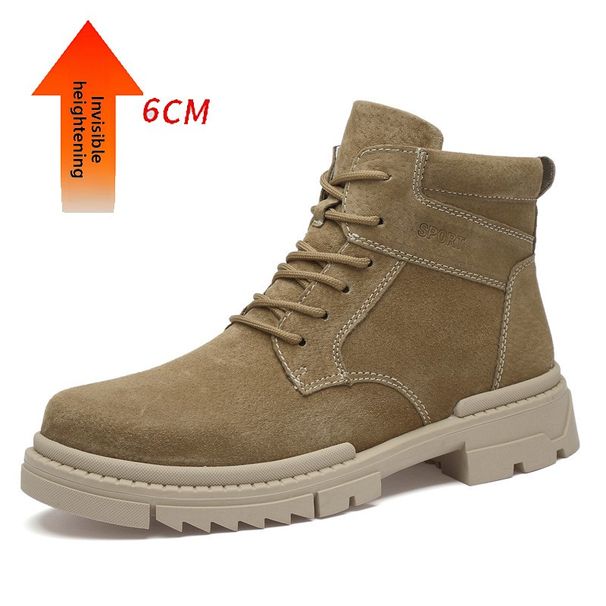 Invisible Inner Heightening Outdoor High-top Martin Boots Tooling Boots Short Boots Snow Boots Men's Shoes Casual Men_vogvips.com