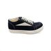 In-Stock Genuine Leather Thick-Soled Low-Top Couple's Black And White Lace-Up Triangle Logo Dark Style High Street_vogvips.com