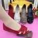 Mom Shoes Sandals Women's Soft-soled Non-slip Fish Mouth Shoes Comfortable Middle-aged Women's Hole Shoes Hollow Shoes_vogvips.com