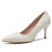 wangjia Wangjia Professional High Heels Women New Black Pointed Toe Stiletto Formal Leather For Etiquette Flight_vogvips.com