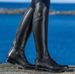 Women's Shoes Large Size Round Toe Black Artificial PU Splicing Color Difference Thick Heel Spot High Tube Rear Zipper Knight Boots_vogvips.com