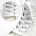 Polyester Plain Weave White Shoelaces Colorful Flat White Sneaker Laces_vogvips.com