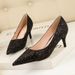 Women S Pumps Style Fashionable And Sexy Nightclub Slimming Stiletto High Heels Banquet Shallow Mouth Pointed Toe_vogvips.com