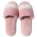 Winter Women's Open-Toe Slippers Men 2024 New Indoor Thick-Soled Home Warm Furry Shoes For Women_vogvips.com