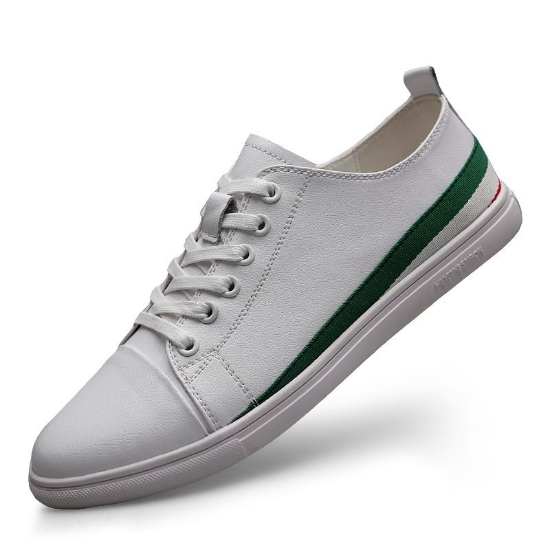 Men's Shoes Breathable Casual Shoes Board Shoes Driving Leather Shoes Men's White Shoes Tide_vogvips.com
