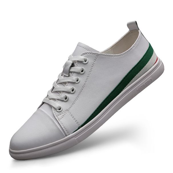 Men's Shoes Breathable Casual Shoes Board Shoes Driving Leather Shoes Men's White Shoes Tide_vogvips.com