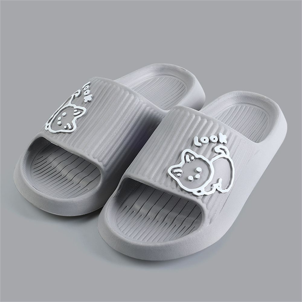 Summers Women Men Thick Sole Cartoon Beach Slides Bathroom Anti Slip Soft Home Sandals Ultra Light Shoes Couples_vogvips.com