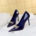 Elegant Women's High Heel Pointed Toe Evening Shoes With Rhinestone Decorations - Glossy Patent Leather, Ultra High Heel (8cm+) - Sizes 34-40_vogvips.com