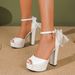 European American Foreign Trade Cross-border Sexy Butterfly Flower Summer Chunky High-heeled Sandals With Waterproof_vogvips.com