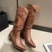 Women Boots Knee High Boots Heel Boots Women Ankle Boots Autumn Winter Short Boots Mid Calf Martin Ethnic Style Fashion Short Embroidered Square Heel_vogvips.com