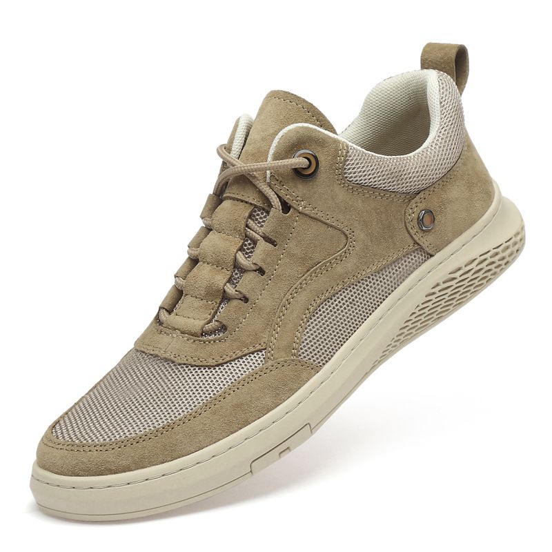 Men's Shoes Low-top Board Shoes Soft-soled Mesh Breathable Casual Flat Shoes Men_vogvips.com