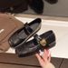 Spring Soft Leather Metal Buckle Small Square Head Retro Flat Heel Single Shoes One-word Buckle Mary Jane Shoes Women's Shoes Flat Shoes_vogvips.com