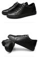 Height-increasing Little White Shoes Men's Leather Hollowed-out Cowhide Board Shoes Men's Shoes Sports And Leisure-size_vogvips.com