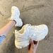 Dad Instagram Trendy New Mesh Breathable And Versatile Thick Bottom Casual Sports Women's Running Shoes_vogvips.com
