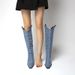Women's Winter Fashion High Heeled Boots Square Toe Denim Chunky Heel European American Style Western Riding Boots_vogvips.com