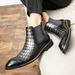 Fall/Winter men's footwear Trend boots High tops plus size leather boots Short boots Fashion cowboy boots_vogvips.com