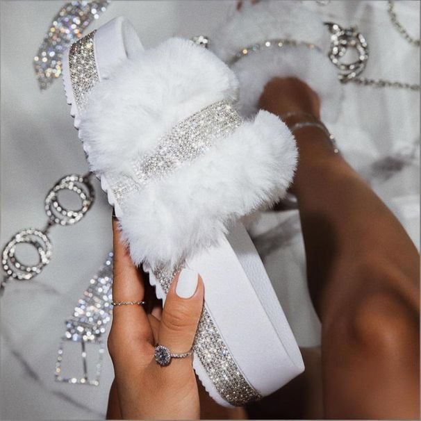 Shoes Plus Size Women's Sandals Sparkling Rhinestone Style Popular Slippers For Formal & Casual For Women_vogvips.com