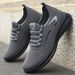 New Trendy With Fly Woven Mesh Surface, Breathable Running Men, Versatile Shock-Absorbing Sports Shoes For Spring,_vogvips.com