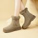 Snow Boots For Women, Winter Women's Shoes With Thick Wool And Sheep Fur, Integrated Women's Boots, Soft Leather Short Boots_vogvips.com