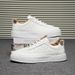 Casual Breathable Anti Slip Trend Thick Soled Fashionable Sports Men's New Versatile White Shoes, Summer 2025_vogvips.com