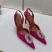 Oval Rhinestone Buckle Closed-toe Sandals, New Spring 2025 Model, European And American Socialite Pointed-toe Stiletto_vogvips.com