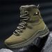 High-top Boots Men Anti-slip Lace-up Breathable Outdoor Hiking Shoes Men Shock-absorbing Lace-up Low-top Casual Sports Shoes Men_vogvips.com